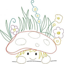 Stickdatei - Frühlingsfreunde Pilz